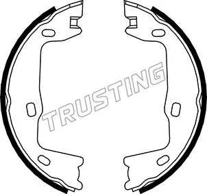 комплект спирачна челюст, ръчна спирачка TRUSTING            