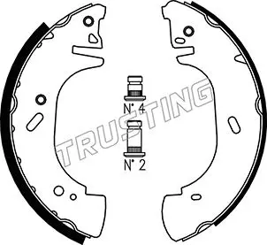 комплект спирачна челюст TRUSTING            