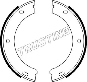 комплект спирачна челюст, ръчна спирачка TRUSTING            