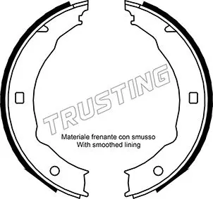 комплект спирачна челюст, ръчна спирачка TRUSTING            
