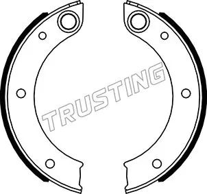 комплект спирачна челюст, ръчна спирачка TRUSTING            