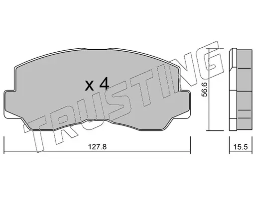 комплект спирачно феродо, дискови спирачки TRUSTING            