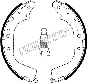 комплект спирачна челюст TRUSTING            