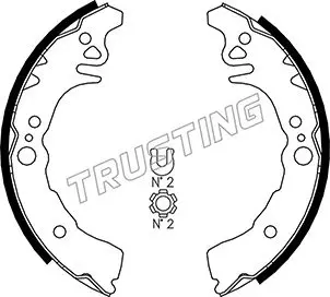 комплект спирачна челюст TRUSTING            