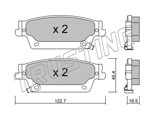 комплект спирачно феродо, дискови спирачки TRUSTING            