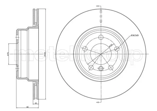 спирачен диск TRUSTING            