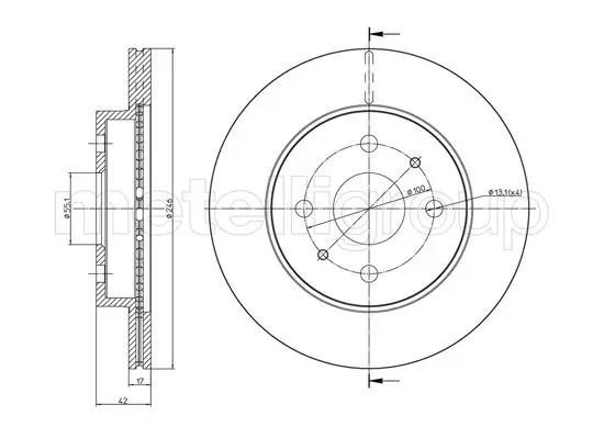 спирачен диск TRUSTING            