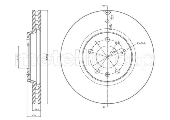 спирачен диск TRUSTING            