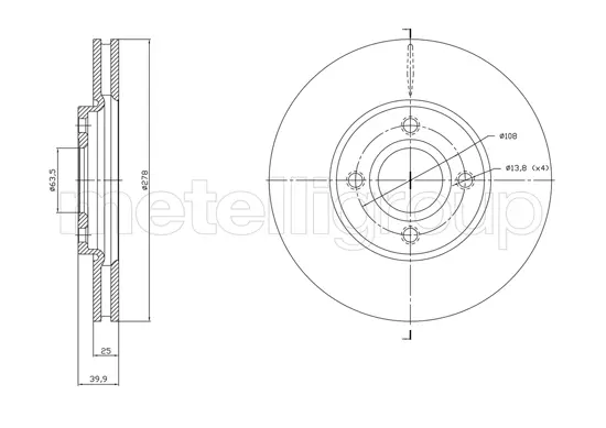 спирачен диск TRUSTING            