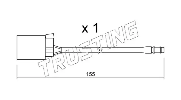 предупредителен контактен сензор, износване на накладките TRUSTING            