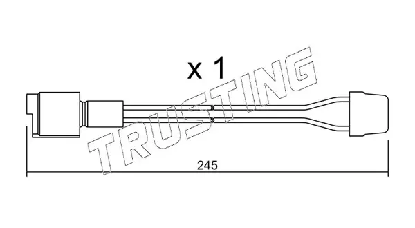 предупредителен контактен сензор, износване на накладките TRUSTING            