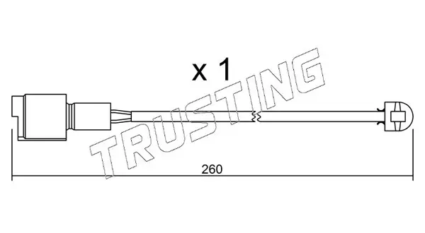 предупредителен контактен сензор, износване на накладките TRUSTING            