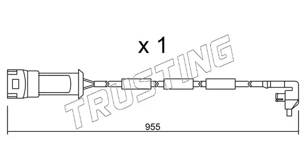 предупредителен контактен сензор, износване на накладките TRUSTING            