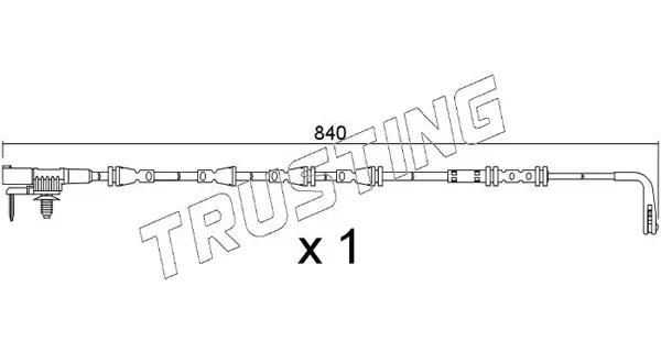 предупредителен контактен сензор, износване на накладките TRUSTING            