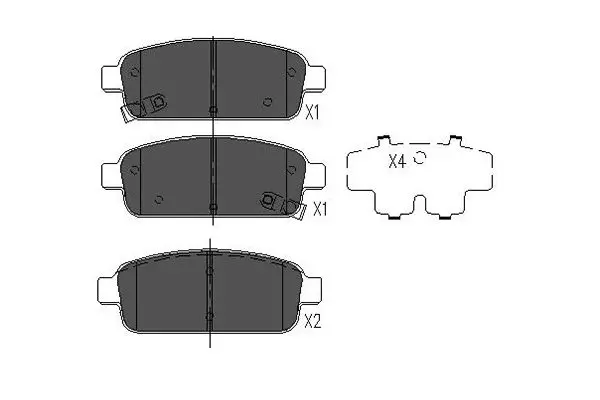 Комплект спирачно феродо, дискови спирачки KAVO PARTS