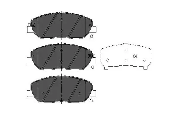 Комплект спирачно феродо, дискови спирачки KAVO PARTS