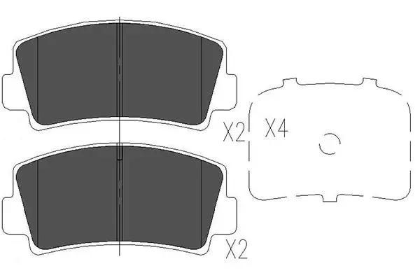 Комплект спирачно феродо, дискови спирачки KAVO PARTS