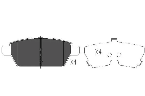 Комплект спирачно феродо, дискови спирачки KAVO PARTS