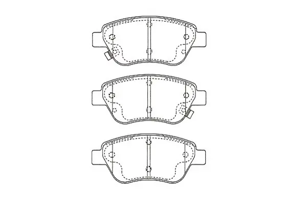 Комплект спирачно феродо, дискови спирачки KAVO PARTS