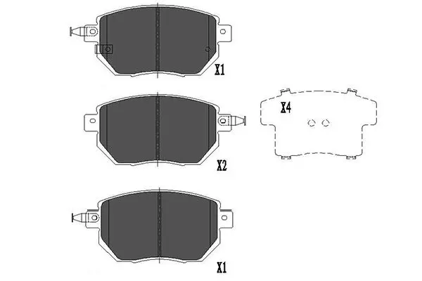 Комплект спирачно феродо, дискови спирачки KAVO PARTS