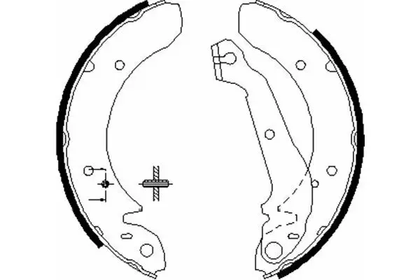 комплект спирачна челюст KAVO PARTS          