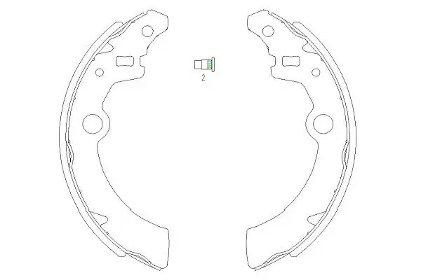 Комплект спирачна челюст KAVO PARTS