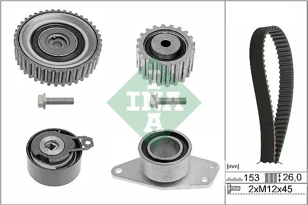 комплект ангренажен ремък INA                 