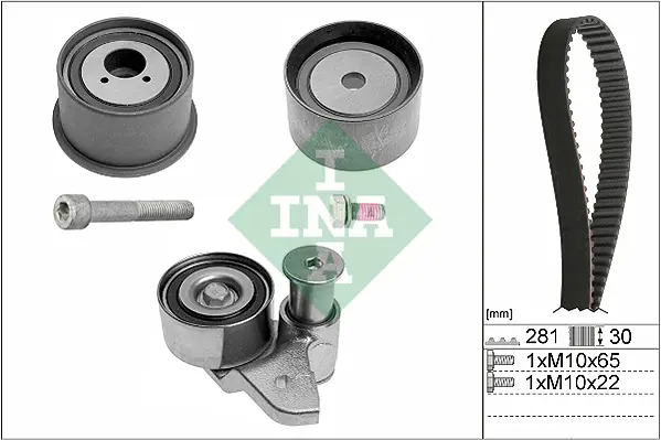 комплект ангренажен ремък INA                 