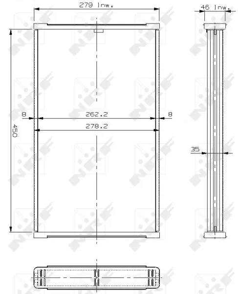 охладителна мрежа(пита), охлаждане на двигателя NRF                 