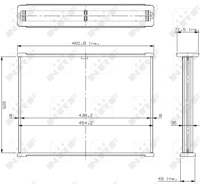 охладителна мрежа(пита), охлаждане на двигателя NRF                 