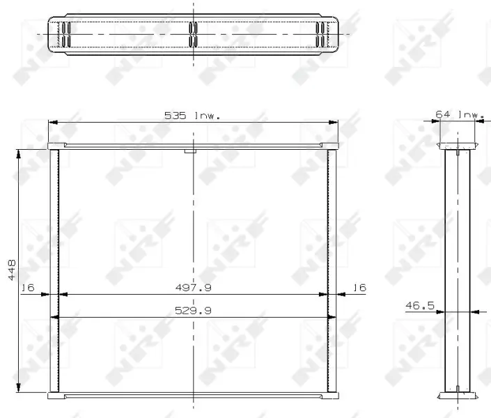 охладителна мрежа(пита), охлаждане на двигателя NRF                 