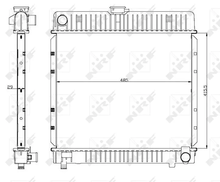 радиатор, охлаждане на двигателя NRF                 