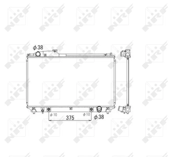 радиатор, охлаждане на двигателя NRF                 