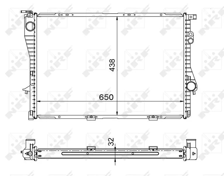 радиатор, охлаждане на двигателя NRF                 