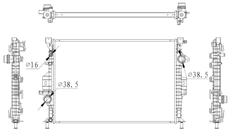 радиатор, охлаждане на двигателя NRF                 