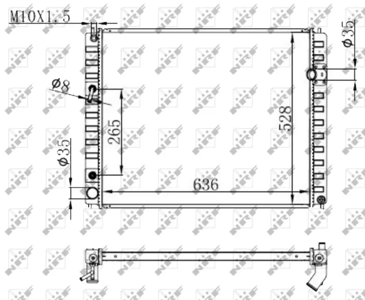 радиатор, охлаждане на двигателя NRF                 
