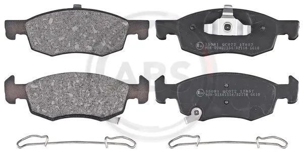 комплект спирачно феродо, дискови спирачки A.B.S.              