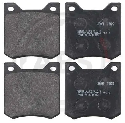 комплект спирачно феродо, дискови спирачки A.B.S.              