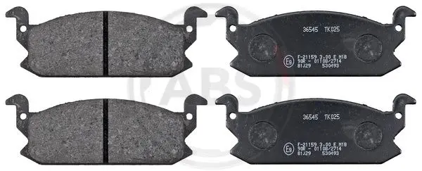 комплект спирачно феродо, дискови спирачки A.B.S.              