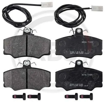 комплект спирачно феродо, дискови спирачки A.B.S.              