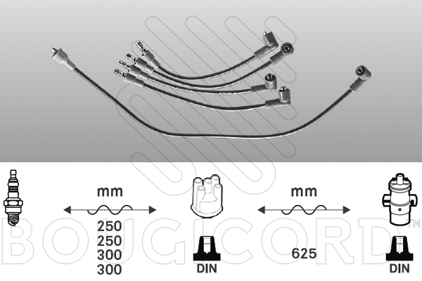 комплект запалителеи кабели EFI AUTOMOTIVE      