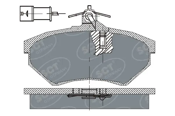 комплект спирачно феродо, дискови спирачки SCT - MANNOL        