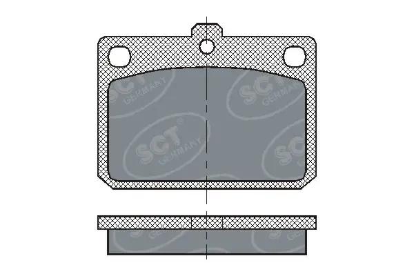 комплект спирачно феродо, дискови спирачки SCT - MANNOL        