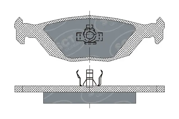 комплект спирачно феродо, дискови спирачки SCT - MANNOL        