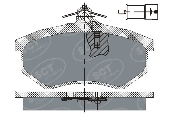 комплект спирачно феродо, дискови спирачки SCT - MANNOL        