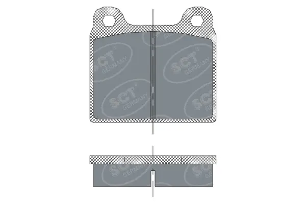 комплект спирачно феродо, дискови спирачки SCT - MANNOL        
