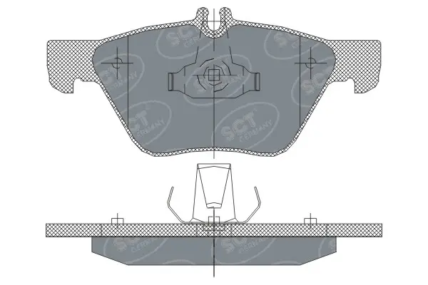комплект спирачно феродо, дискови спирачки SCT - MANNOL        