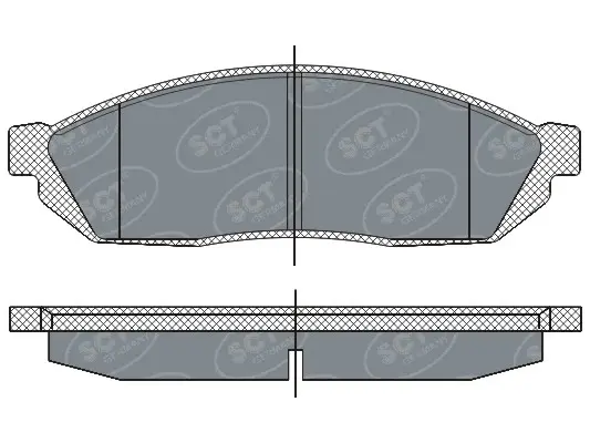комплект спирачно феродо, дискови спирачки SCT - MANNOL        
