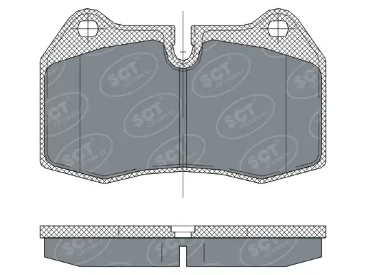 комплект спирачно феродо, дискови спирачки SCT - MANNOL        