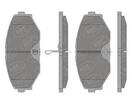комплект спирачно феродо, дискови спирачки SCT - MANNOL        